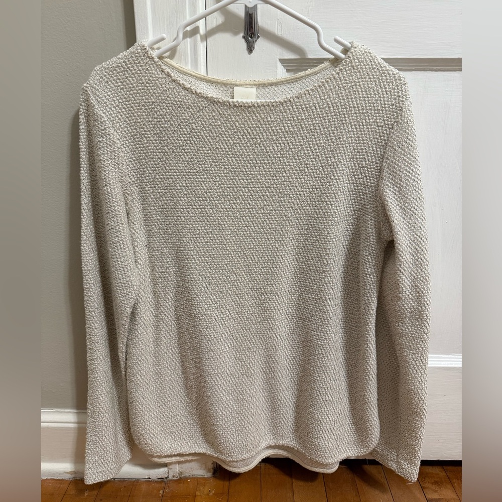 H&M Off-White Textured Knit Top